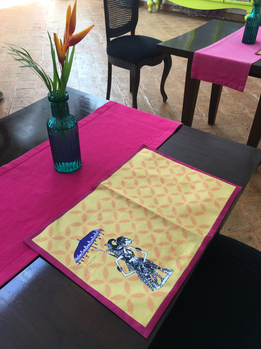 Table Mat Wayang Yellow